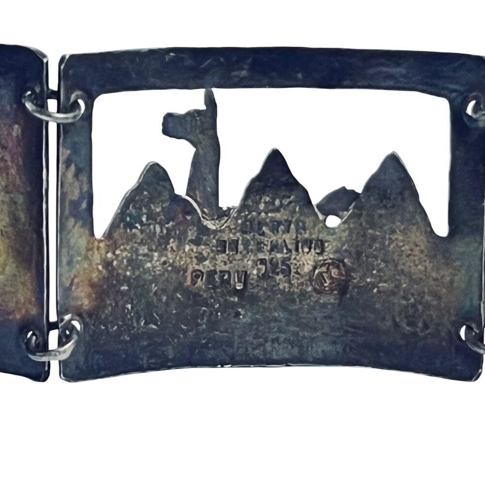 Sterling Silver Peruvian Story Bracelet Signed Plata Sterling 925 Peru M (6110) - Picture 9 of 9